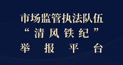 市场监管执法队伍清风铁纪举报平台